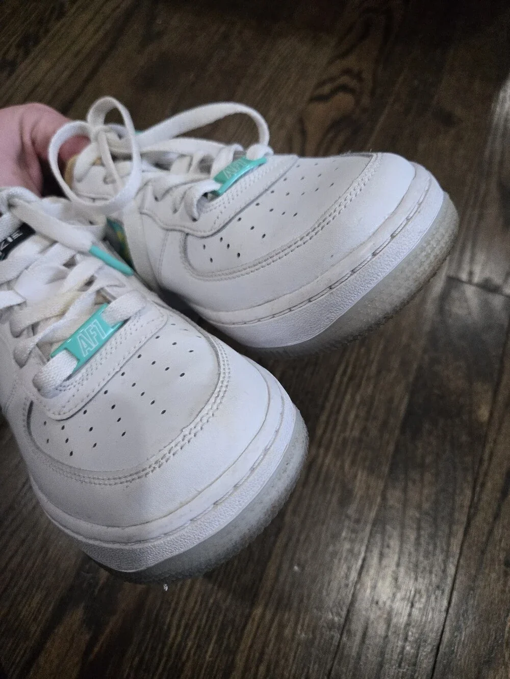 Nike Air Force 1 LV8 GS Unlock Your Space White Multi Sneakers Youth 6.5